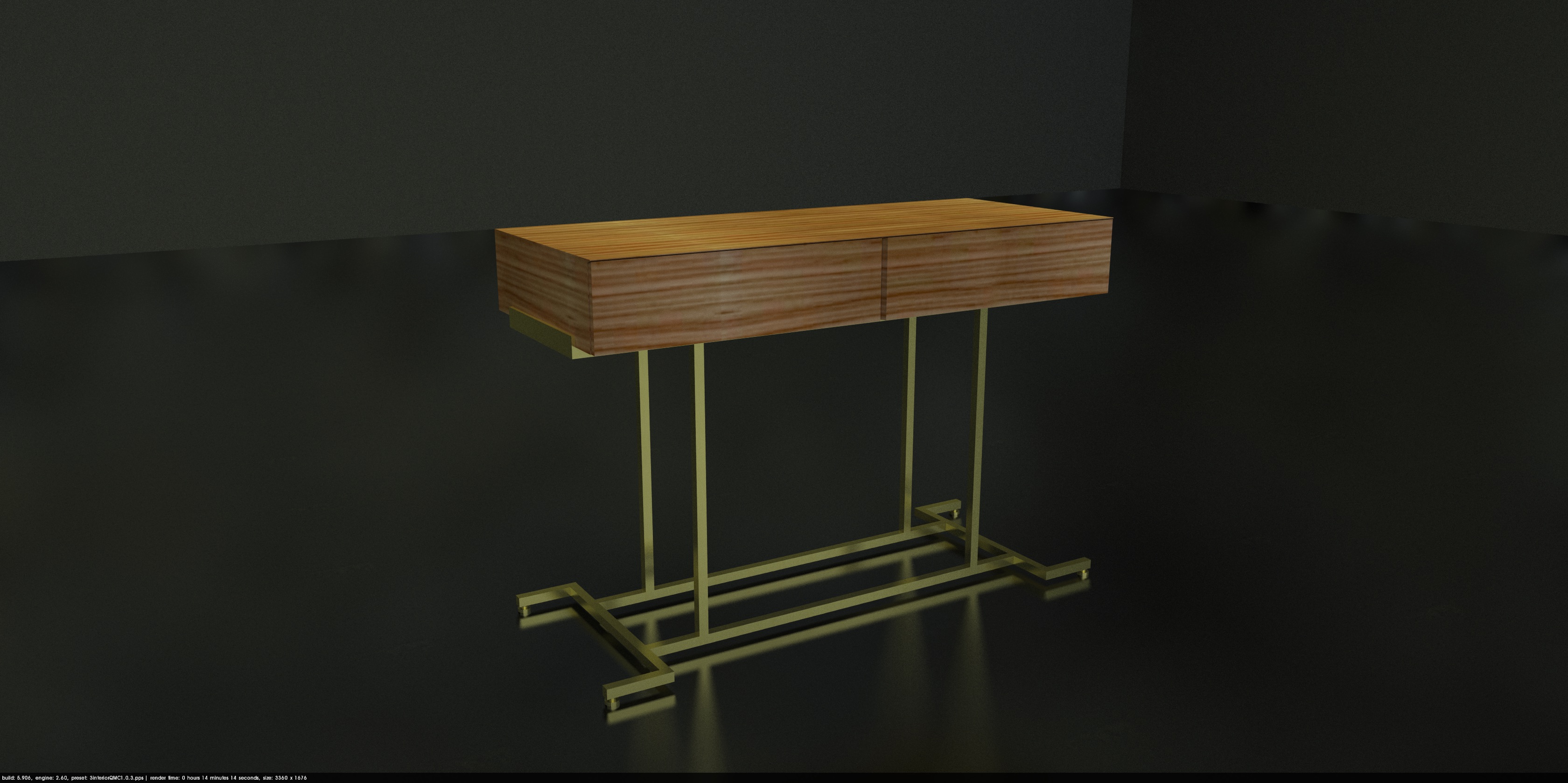 H-Leg Series Brass Console