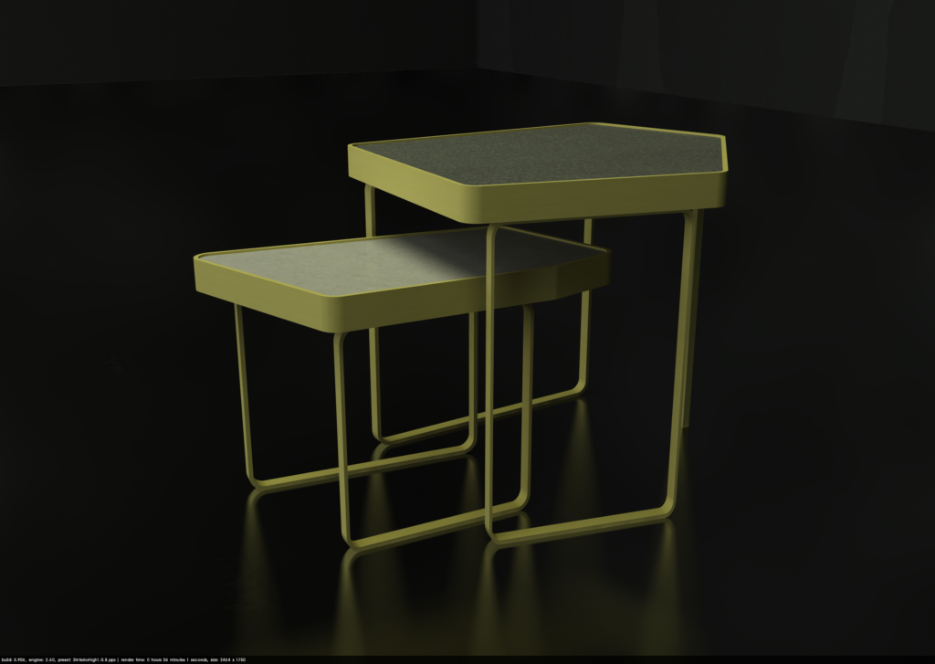 Bent Leg Nesting Tables