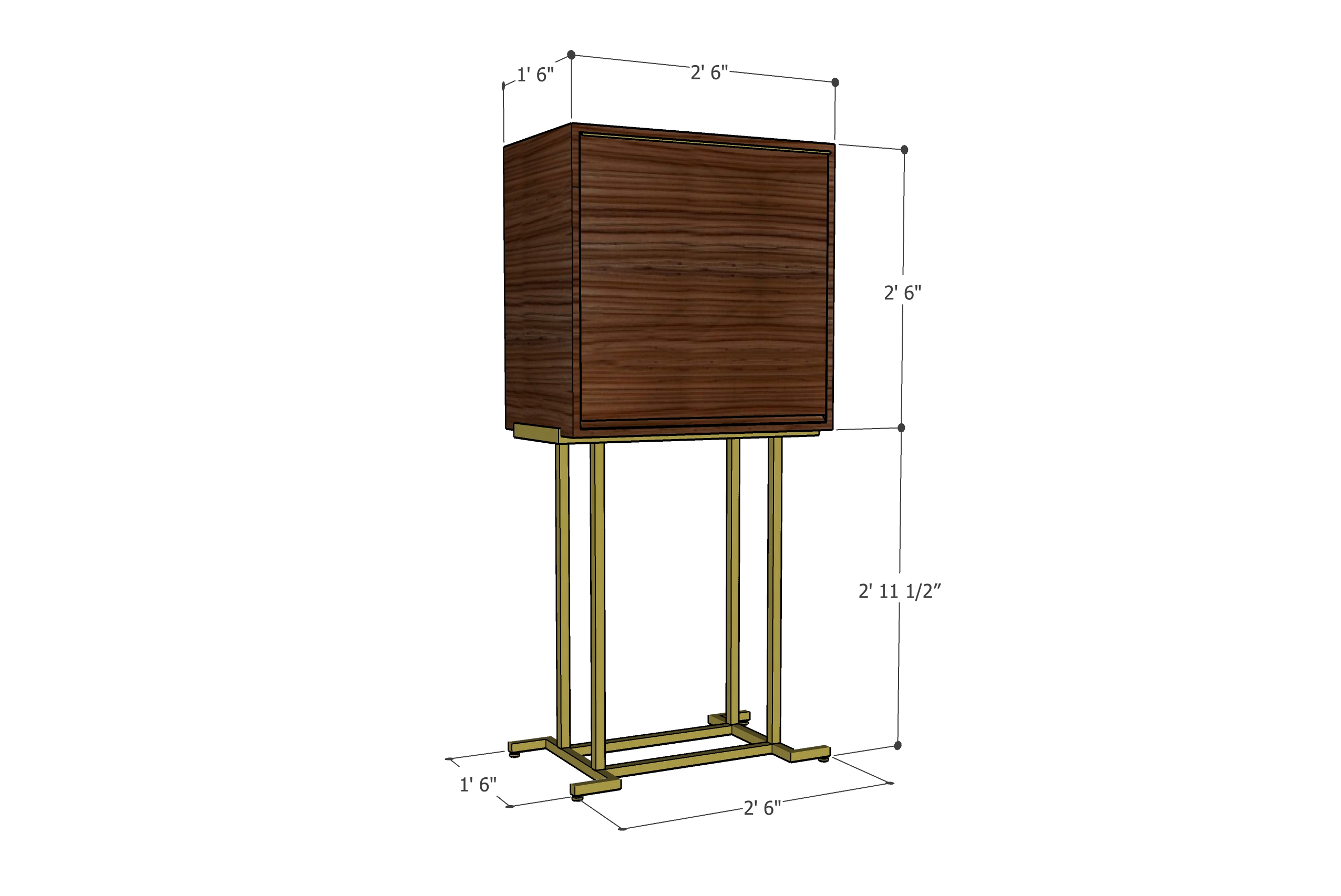 H-Leg Series Desk Dimensions